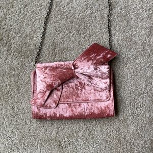 Pink Velvet Clutch/Crossbody